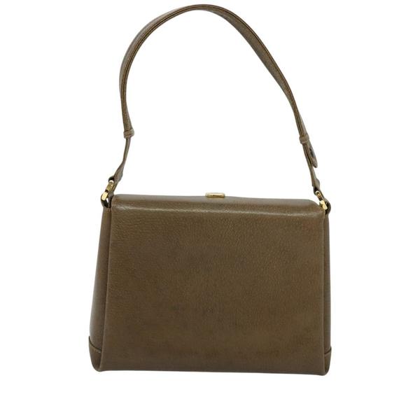 GUCCI Shoulder Bag Leather Brown Gold Auth 126290 - Picture 2 of 16